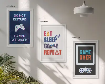 Gerahmtes Bilderset für die Spieleunterhaltung