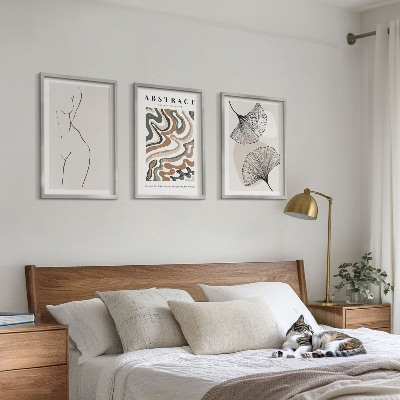Gerahmtes bilderset Abstrakte Boho-Musterformen