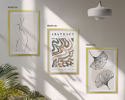 Gerahmtes bilderset Abstrakte Boho-Musterformen