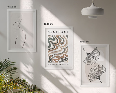 Gerahmtes bilderset Abstrakte Boho-Musterformen