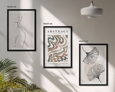 Gerahmtes bilderset Abstrakte Boho-Musterformen