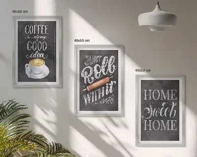Gerahmtes Bilderset Kaffeeroller mit heimeliger Wärme