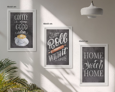 Gerahmtes bilderset Kaffeeroller, heimelige Wärme