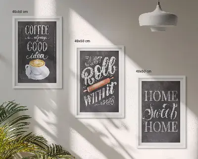 Gerahmtes Bilderset Kaffeeroller mit heimeliger Wärme