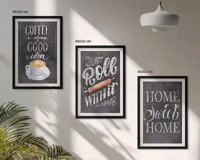 Gerahmtes Bilderset Kaffeeroller mit heimeliger Wärme