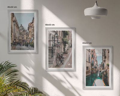 Bilder-3er-set mit rahmen Venedigs Wasserstraßen