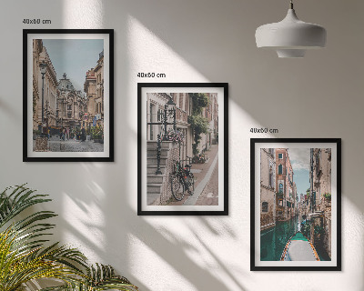 Bilder-3er-set mit rahmen Venedigs Wasserstraßen