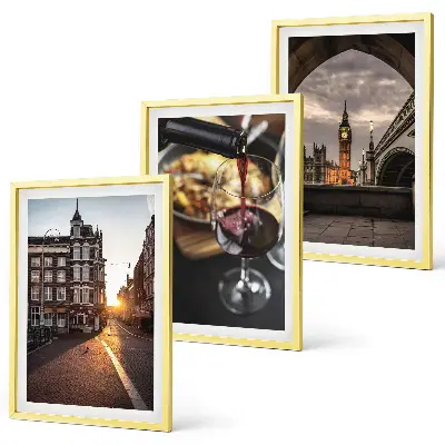 Gerahmtes Bilderset mit Motiven von Essen in London