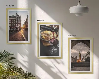 Gerahmtes Bilderset mit Motiven von Essen in London