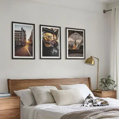 Gerahmtes Bilderset mit Motiven von Essen in London