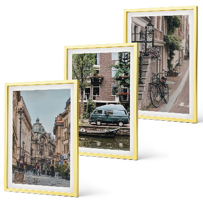 Bilder-3er-set mit rahmen Stadtansichten von Gebäuden
