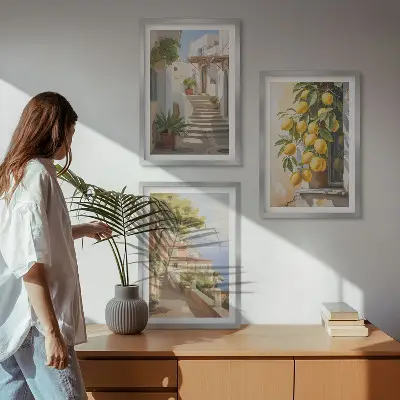 Lemon Streets Meerblick gerahmtes Bilderset