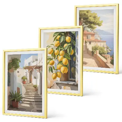 Lemon Streets Meerblick gerahmtes Bilderset