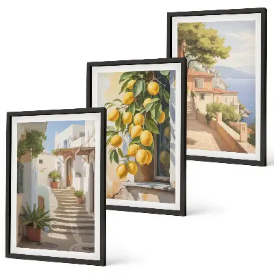 Lemon Streets Meerblick gerahmtes Bilderset