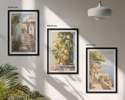 Lemon Streets Meerblick gerahmtes Bilderset
