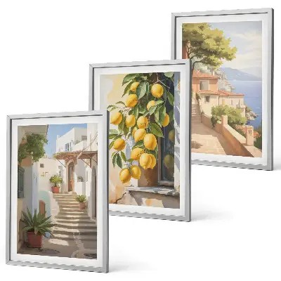 Lemon Streets Meerblick gerahmtes Bilderset