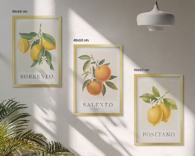 Gerahmtes bilderset Amalfi-Zitronen und -Orangen