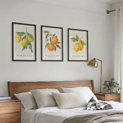 Gerahmtes Bilderset mit Amalfi Zitronen und Orangen