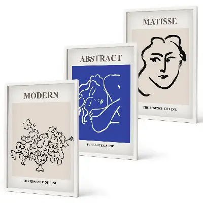 Gerahmtes Bilderset mit modernen Postern von Matisse