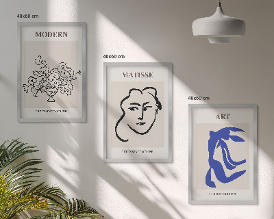 Bilder-3er-set mit rahmen Abstrakte minimalistische Poster