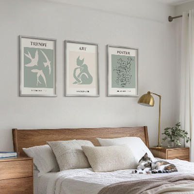 Gerahmtes bilderset Matisses stilvolle Illustrationen