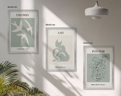 Gerahmtes bilderset Matisses stilvolle Illustrationen