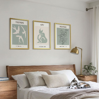 Gerahmtes bilderset Matisses stilvolle Illustrationen