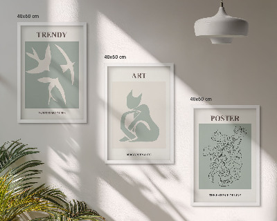 Gerahmtes bilderset Matisses stilvolle Illustrationen