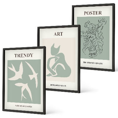 Gerahmtes bilderset Matisses stilvolle Illustrationen