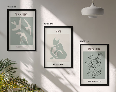 Gerahmtes bilderset Matisses stilvolle Illustrationen
