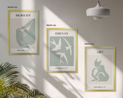Bilder-3er-set mit rahmen Matisse abstrakte Figuren