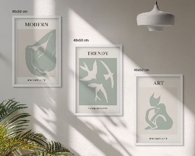 Bilder-3er-set mit rahmen Matisse abstrakte Figuren