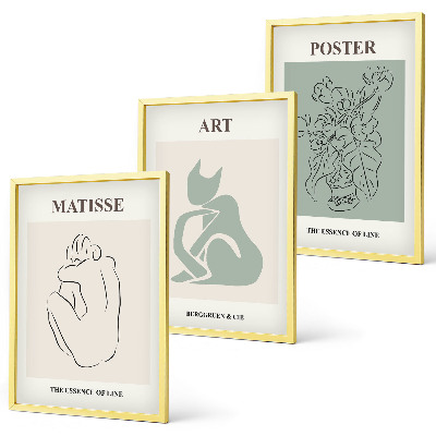 Gerahmtes bilderset Matisse Grün Beige Poster
