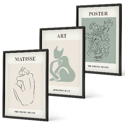 Gerahmtes bilderset Matisse Grün Beige Poster