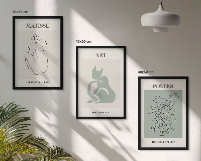 Gerahmtes bilderset Matisse Grün Beige Poster