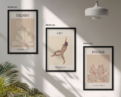 Bilder-3er-set mit rahmen Matisses abstrakte Formen