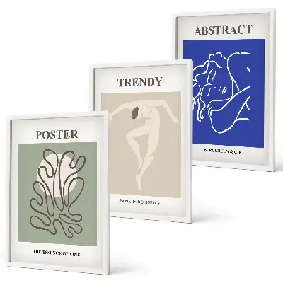 Henri Matisse Pastellgrafiken 3er-Set Bilder mit Rahmen