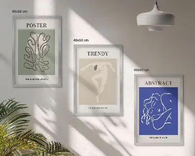 Henri Matisse Pastellgrafiken 3er-Set Bilder mit Rahmen