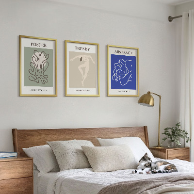 Bilder-3er-set mit rahmen Henri Matisse Pastellgrafiken