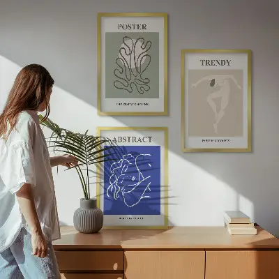 Henri Matisse Pastellgrafiken 3er-Set Bilder mit Rahmen