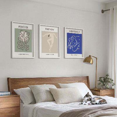 Bilder-3er-set mit rahmen Henri Matisse Pastellgrafiken