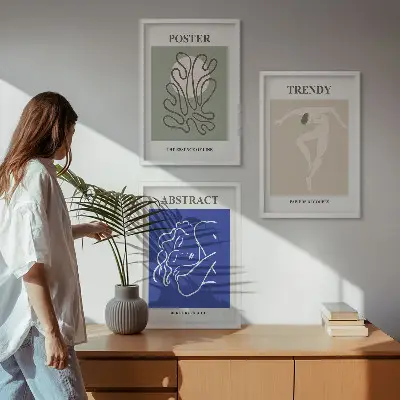 Henri Matisse Pastellgrafiken 3er-Set Bilder mit Rahmen