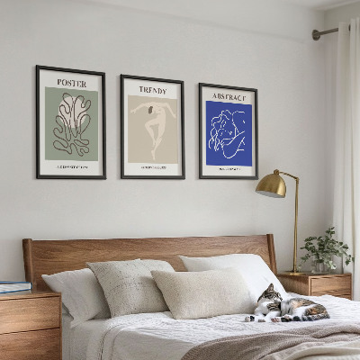 Bilder-3er-set mit rahmen Henri Matisse Pastellgrafiken