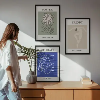 Henri Matisse Pastellgrafiken 3er-Set Bilder mit Rahmen