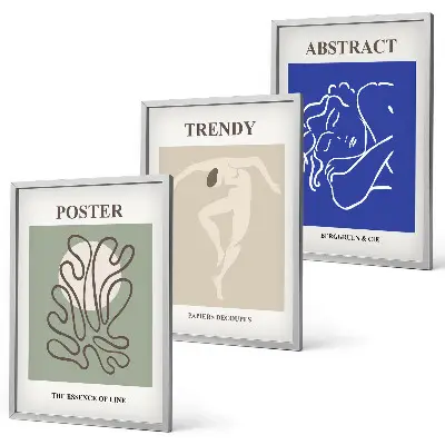 Henri Matisse Pastellgrafiken 3er-Set Bilder mit Rahmen