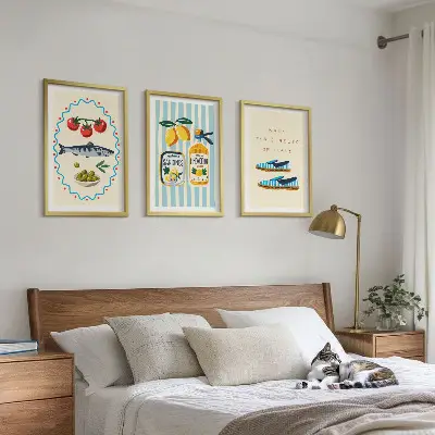 Gerahmtes Bilder-Set mit italienischen Motiven für Lifestyle-Ambiente