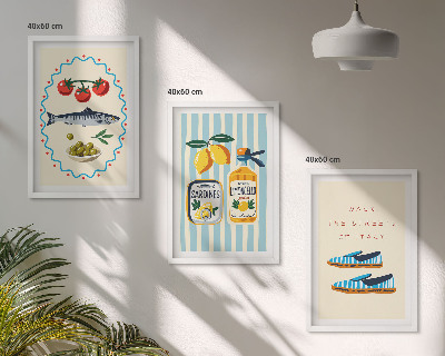 Gerahmtes bilderset Italienische Aromen und Lifestyle-Bilder