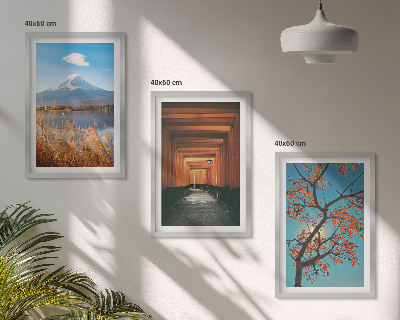 Gerahmtes bilderset Japanische Naturlandschaften
