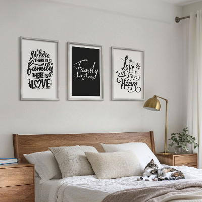 Gerahmtes bilderset Familie, Liebe, Wärme, Zuhause