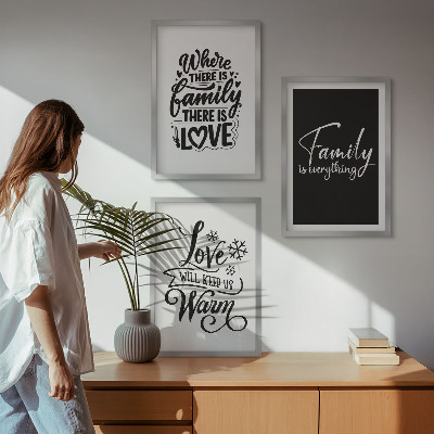 Gerahmtes bilderset Familie, Liebe, Wärme, Zuhause